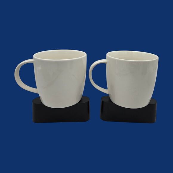 Set of Two 12oz White Starbucks Coffee Cup Mugs 2008 and 2013 (New Bone China) - Picture 3 of 16